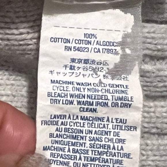 Old Navy | Yellow Striped Long Sleeves Cable knit Gray Cotton Sweater - Picture 13 of 14